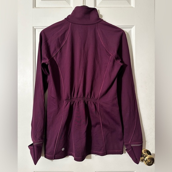 Lululemon RETRO 10 Deep Merlot Quarter 1/4 Zip Ruched Back Convertible Mittens - Picture 7 of 12